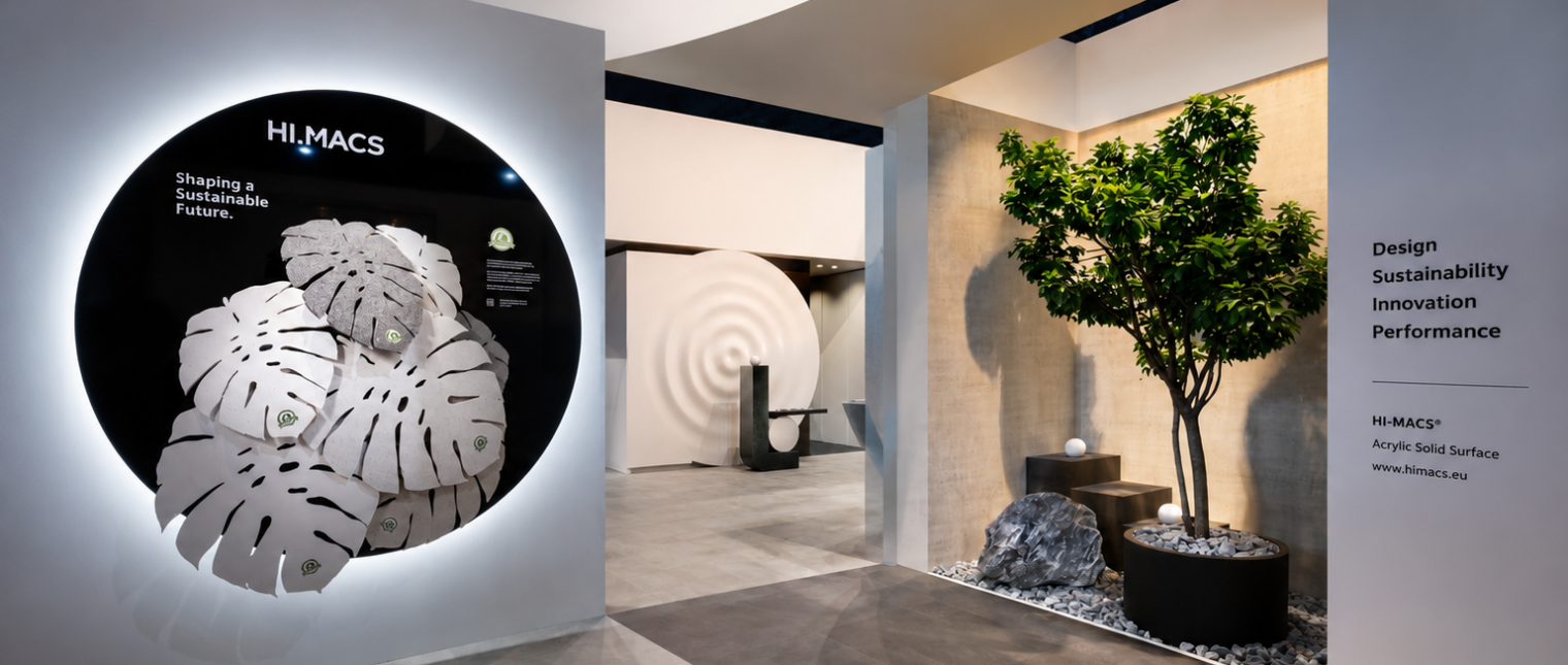 La EuroShop 2026 de la Düsseldorf (22–26 februarie), LX Hausys și-a prezentat cele mai recente soluții dedicate industriei internaționale de retail printr-un stand spectaculos, conceput de studioul multidisciplinar COAST. Definit de volume ample și forme sculpturale realizate din materialul solid surface HIMACS, spațiul expozițional a evidențiat versatilitatea materialului, suprafețele continue fără îmbinări vizibile și posibilitățile avansate de termoformare.

„Suntem extrem de […] Mai mult…