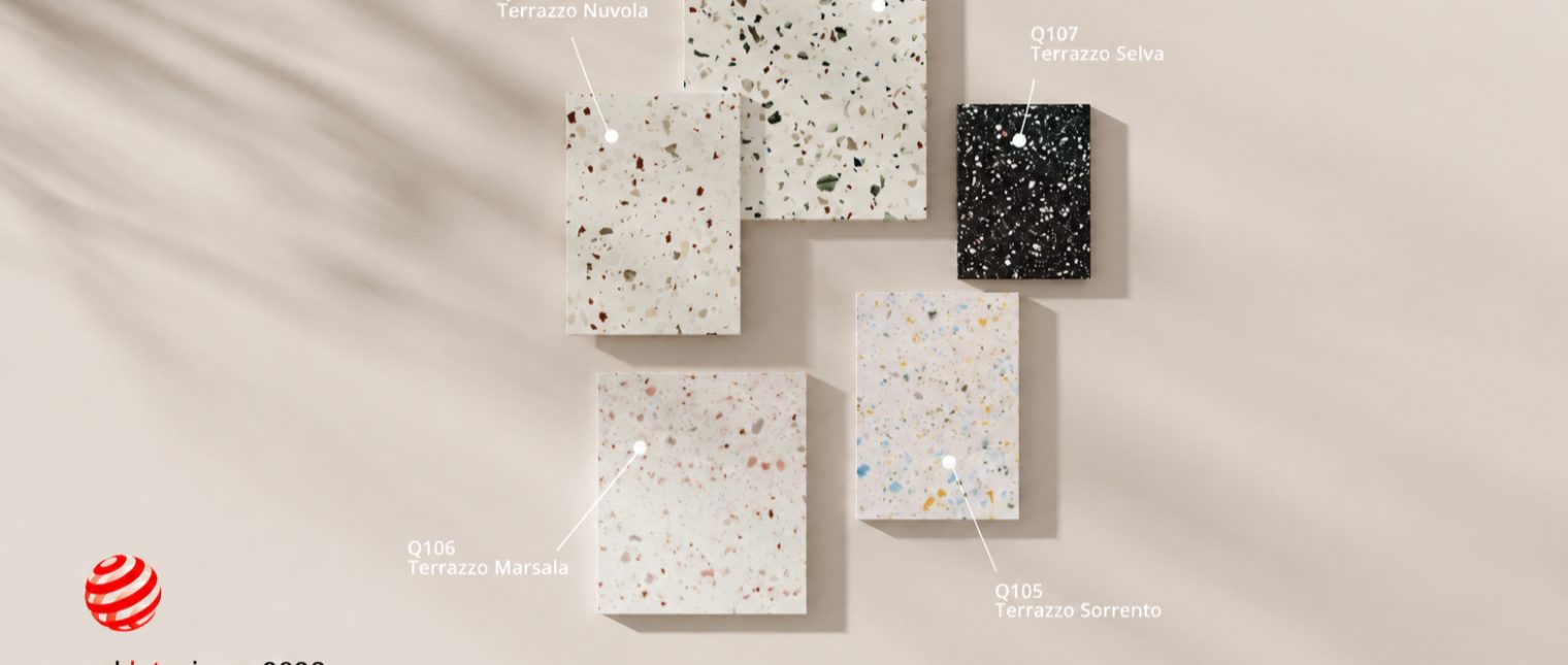 Design modern și sustenabil, cu conținut reciclat certificat integrat în fiecare nuanță.
Cinci culori din colecția HIMACS Terrazzo au fost recompensate cu Red Dot Design Award 2026 la categoria Product Design, una dintre cele mai prestigioase distincții internaționale din domeniul designului. Premiul evidențiază modul în care estetica clasică a terrazzo-ului poate fi reinterpretată într-o manieră actuală, prin design expresiv și utilizarea […] Mai mult…