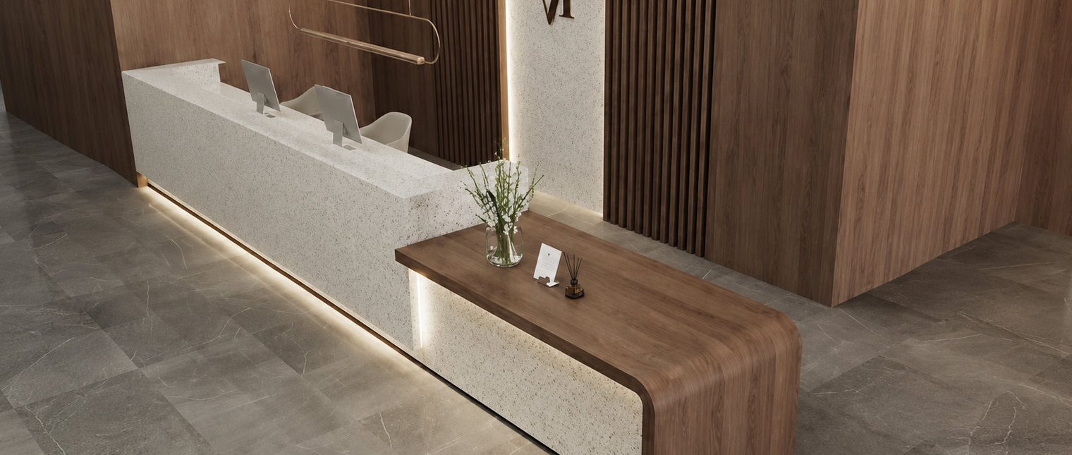 Design modern și sustenabil, cu conținut reciclat certificat integrat în fiecare nuanță.
Cinci culori din colecția HIMACS Terrazzo au fost recompensate cu Red Dot Design Award 2026 la categoria Product Design, una dintre cele mai prestigioase distincții internaționale din domeniul designului. Premiul evidențiază modul în care estetica clasică a terrazzo-ului poate fi reinterpretată într-o manieră actuală, prin design expresiv și utilizarea […] Mai mult…